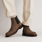 The Glen Boot in Taupe Croco - Image 3