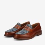 The Jack Penny Loafer in Washed Denim Floral - Image 2