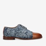 The Jack Oxford Shoe in Washed Denim Floral
