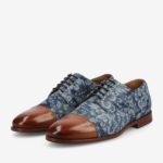 The Jack Oxford Shoe in Washed Denim Floral - Image 2