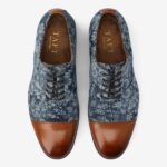 The Jack Oxford Shoe in Washed Denim Floral - Image 4