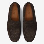 The Sterling Penny Loafer in Brown Floral Suede - Image 4