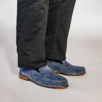 The Sterling Penny Loafer in Washed Blue Suede - Image 2