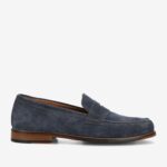 The Sterling Penny Loafer in Washed Blue Suede