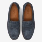The Sterling Penny Loafer in Washed Blue Suede - Image 4