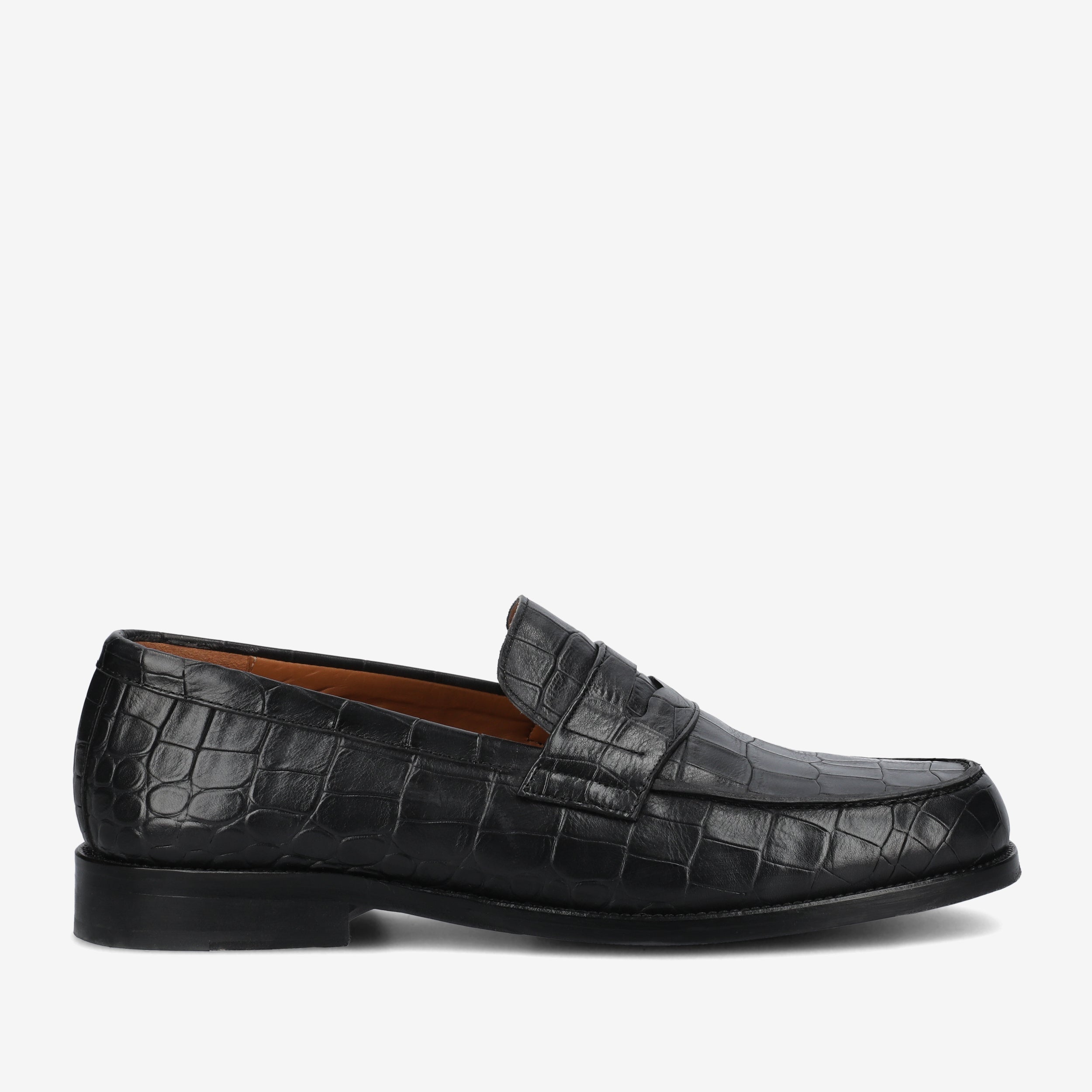 LF-STERLING-CBK_TAFT1.jpg The Sterling Penny Loafer in Black Croco - Image 1