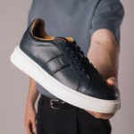 The Logan Sneaker in Navy - Image 2