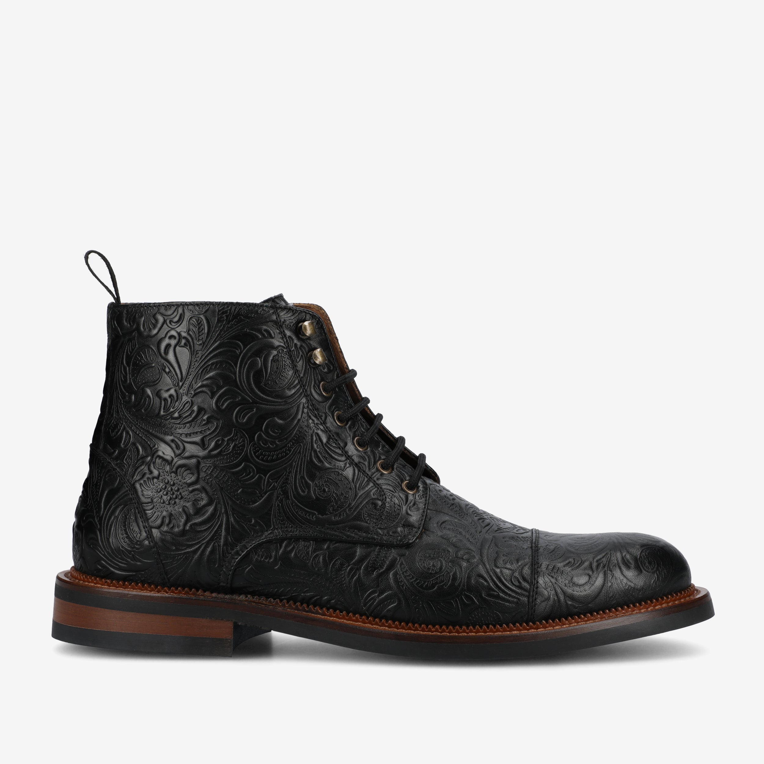 ROME-BFL_WEB1.jpg The Rome Boot in Black Floral - Image 1