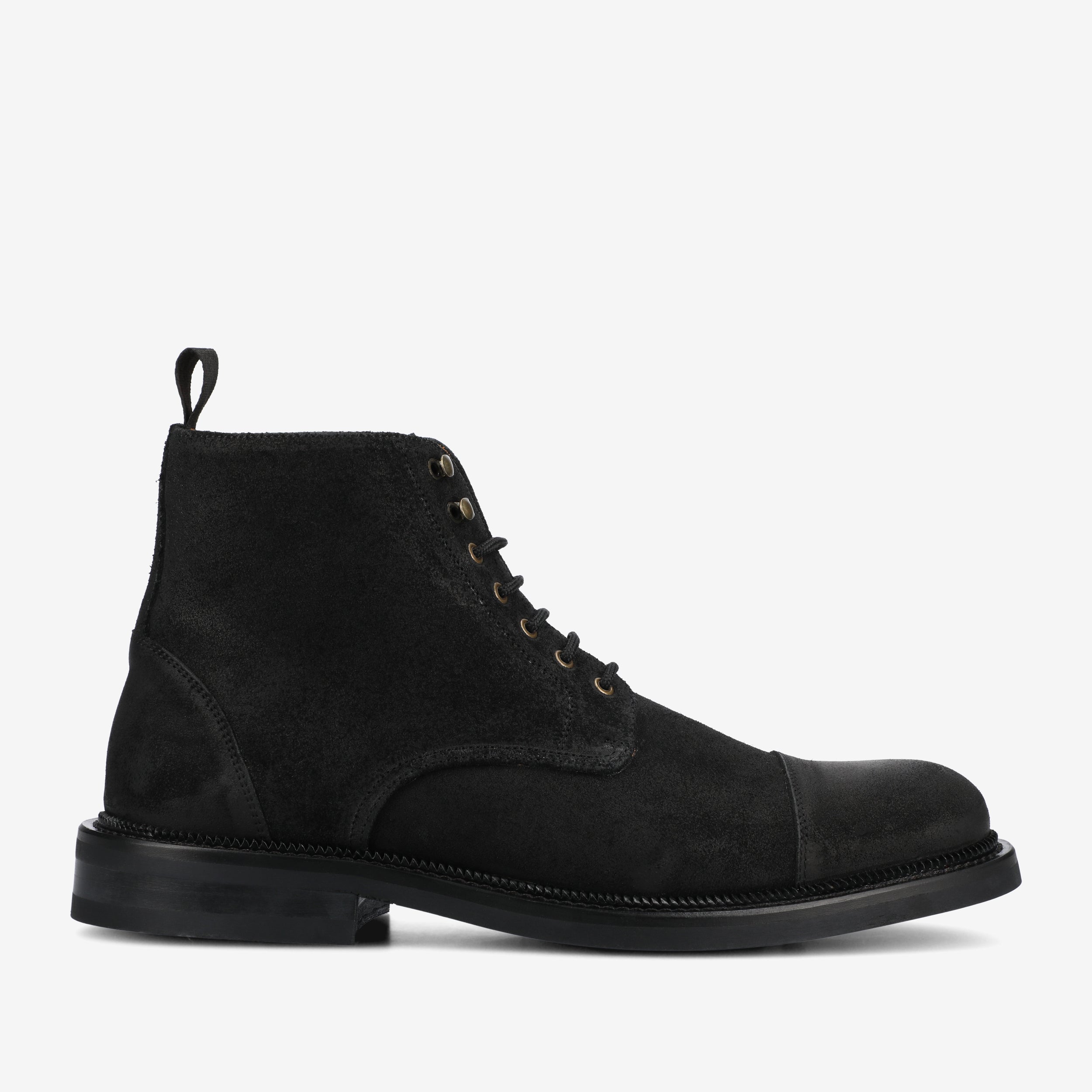 ROME-BKS_WEB1.jpg The Rome Boot in Black Suede - Image 1