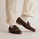 The Russell in Chocolate Floral Suede - Image 2
