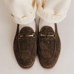 The Russell in Chocolate Floral Suede - Image 4